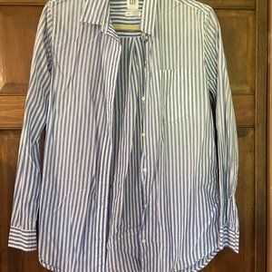 Striped Collared Boyfriend Shirt